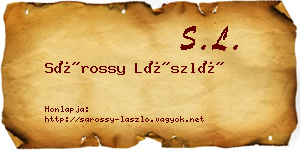 Sárossy László névjegykártya
