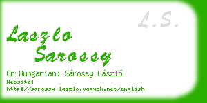 laszlo sarossy business card